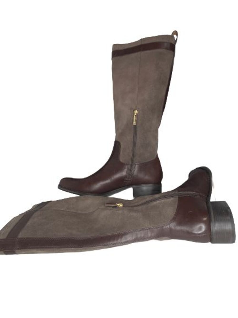 Louise et Cie LO-YVON Suede Knee High Boots Womens 9 Brown Block Heel NEW - Picture 11 of 11
